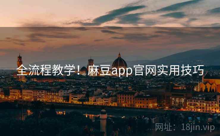 全流程教学！麻豆app官网实用技巧