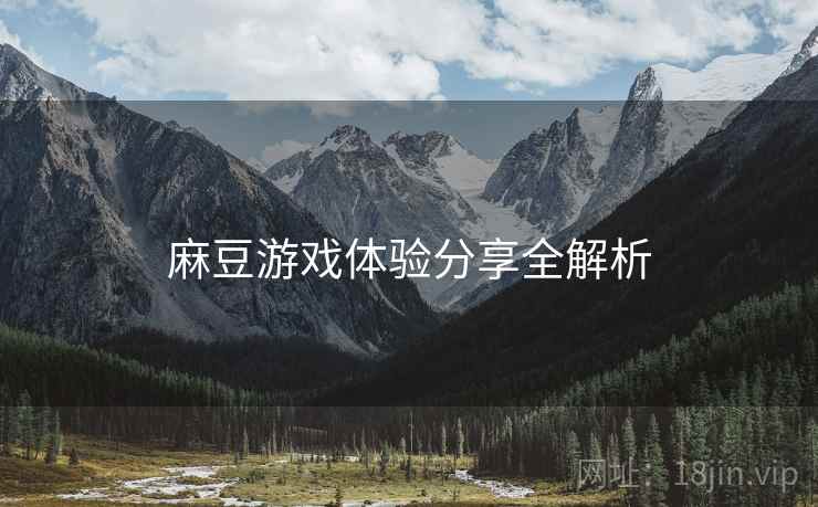 麻豆游戏体验分享全解析